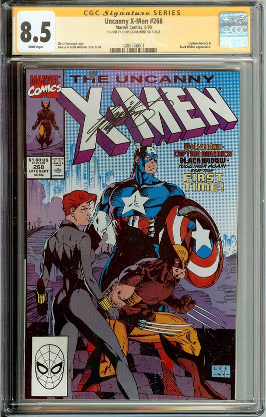 🔥 Uncanny X-Men #268 Signed Chris Claremont CGC 8.5 🔥