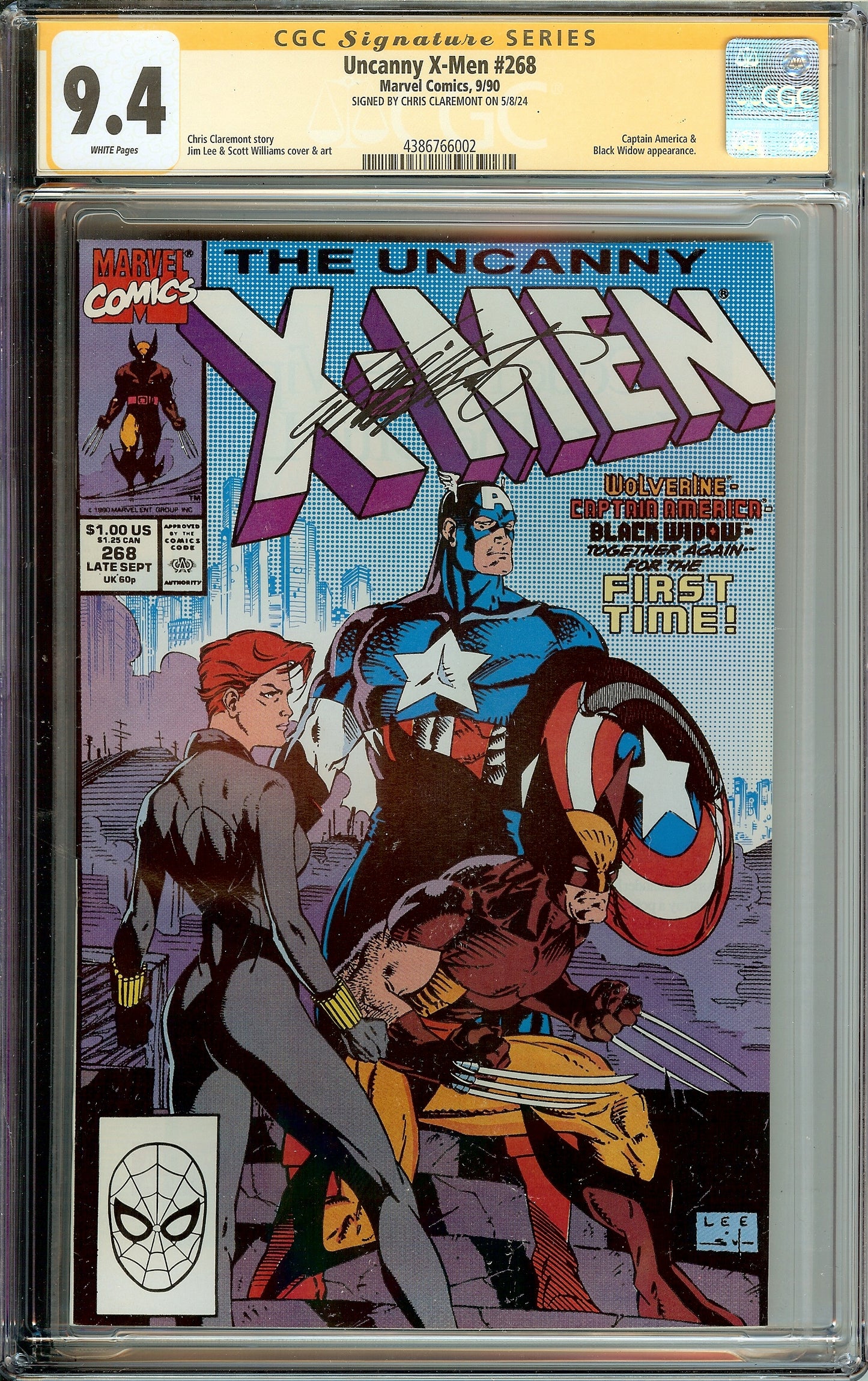 🔥 Uncanny X-Men #268 Signed Chris Claremont CGC 9.4 🔥