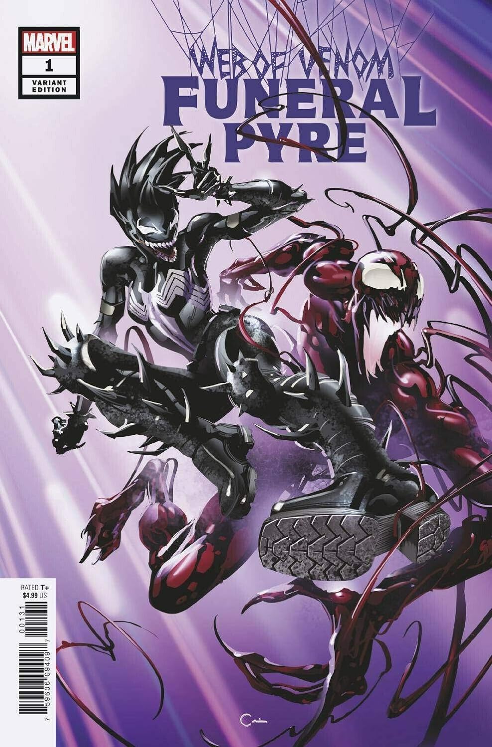 WEB OF VENOM FUNERAL PYRE 1 1:25 CLAYTON CRAIN VARIANT NM