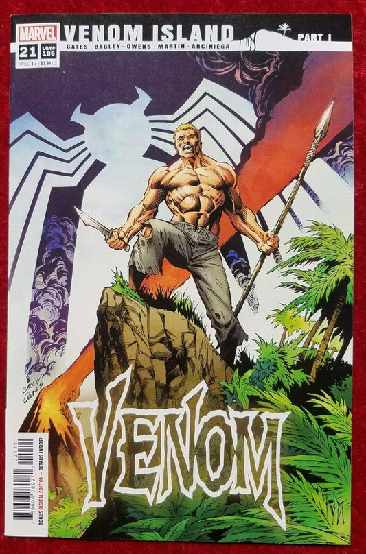 Venom #21 NM Venom Island 1st Ptg Bagley Cover