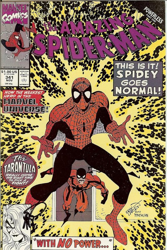 Autographed Amazing Spider-Man #341 Signed Erik Larsen NM