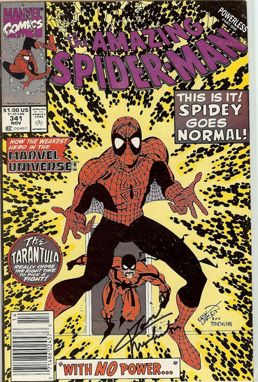 Amazing Spider-Man #341 Signed by David Michelinie NM