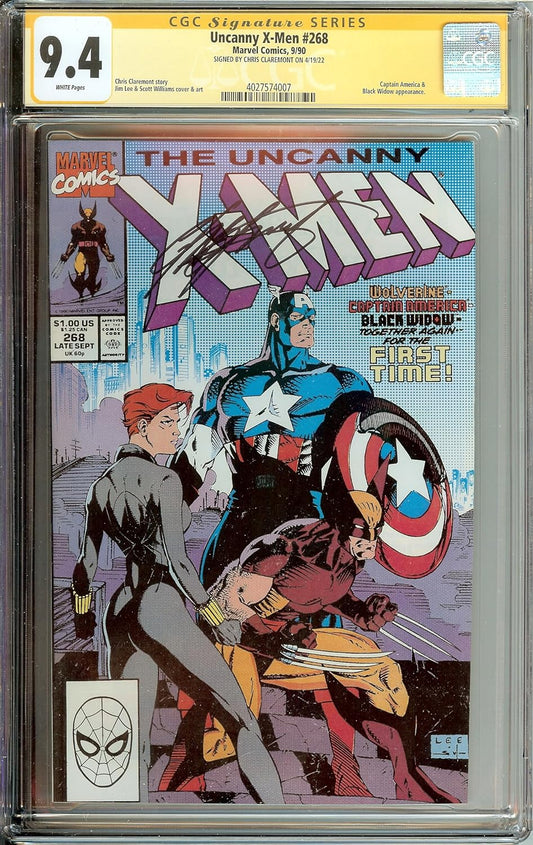 Uncanny X-Men #268 Signed Chris Claremont CGC 9.4