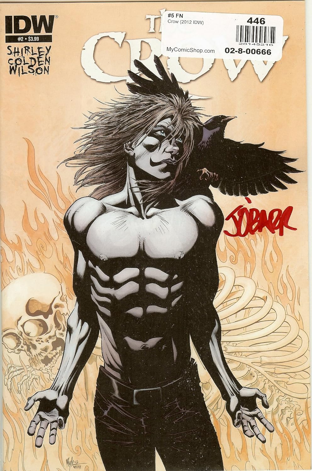 Autographed The Crow IDW #2 NM J O'Barr