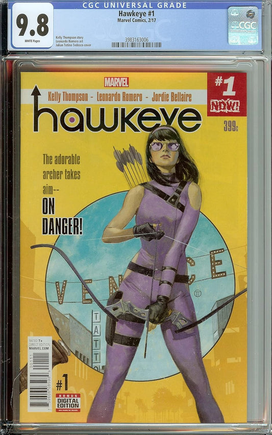 🔥 Hawkeye #1 Kate Bishop CGC 9.8 🔥 Signed  Hailee Steinfeld CGC 9.8