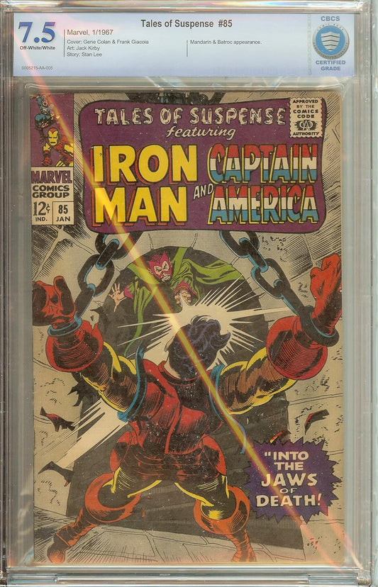 Tales of Suspense #85 CBCS 7.5 featuring Iron Man Captain America