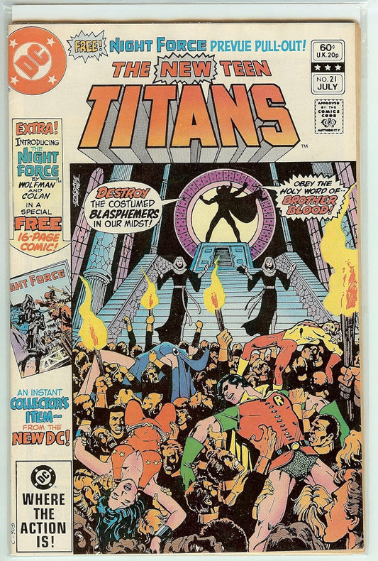 The New Titans #21 Marv Wolfman George Perez NM-