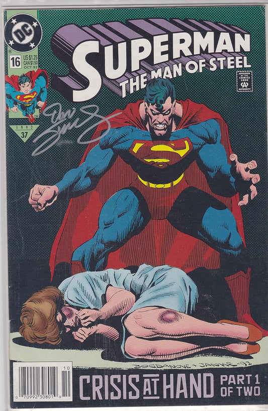 Autographed Superman Man of Steel #16 Signed Dan Jurgens NM