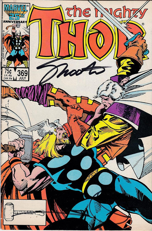 Autographed The Mighty Thor #369 VF/NM Signed Jim Shooter