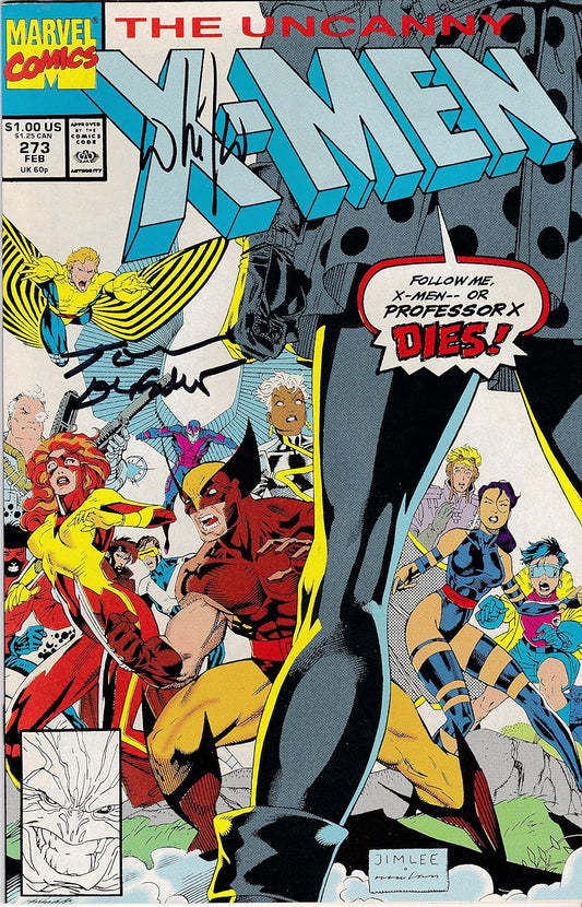 Autographed X-Men #273 NM Signed Tom Defalco and Whilce Portacio