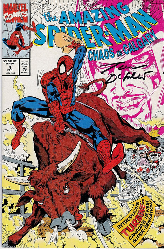 Autographed Amazing Spider-Man Chaos in Calgary #4 NM Signed Tom Defalco