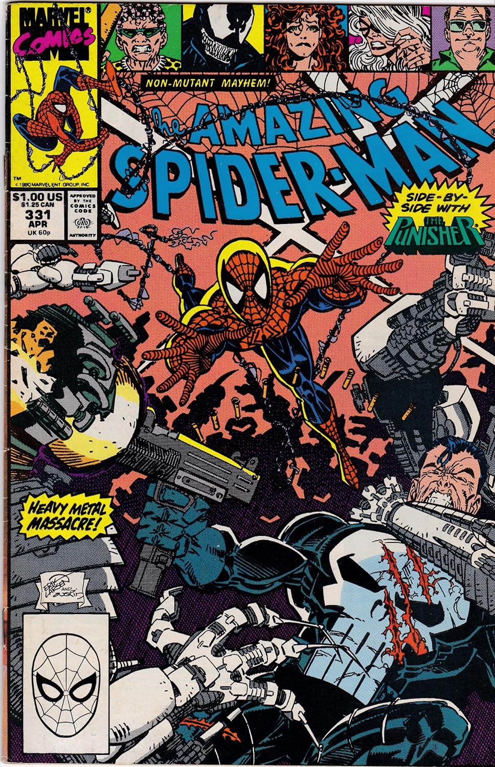 Autographed Amazing Spider-Man #331 VF/NM Signed by Jim Salicrup