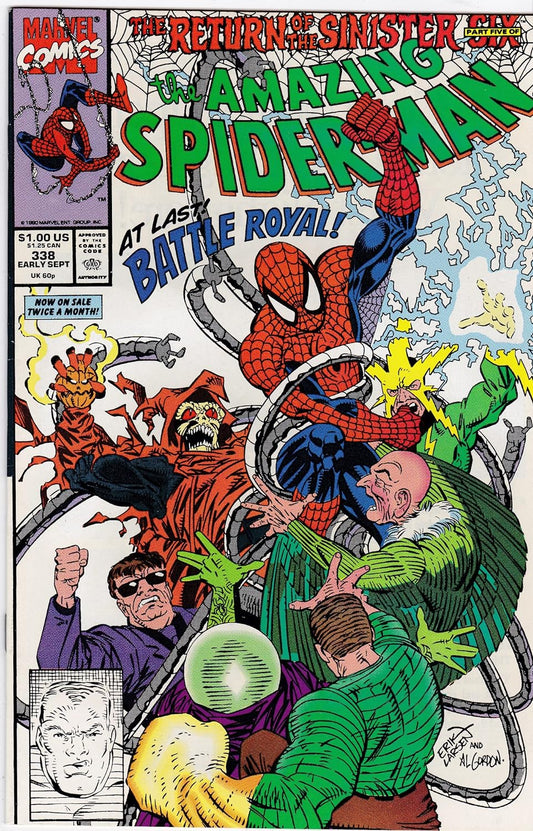 Autographed Amazing Spider-Man #338 VF/NM Signed by Jim Salicrup