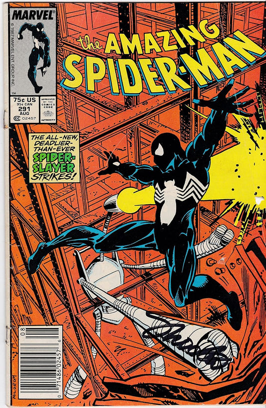 Signed Amazing Spider-Man #291 Jim Shooter FINE Spiderman