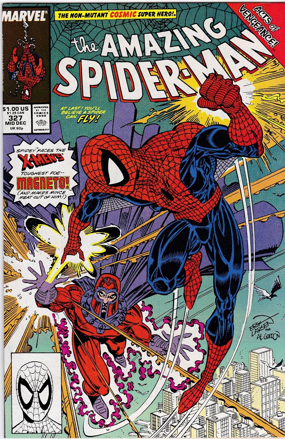 Autographed Autographed Amazing Spider-Man #327 VF/NM Signed by Jim Salicrup