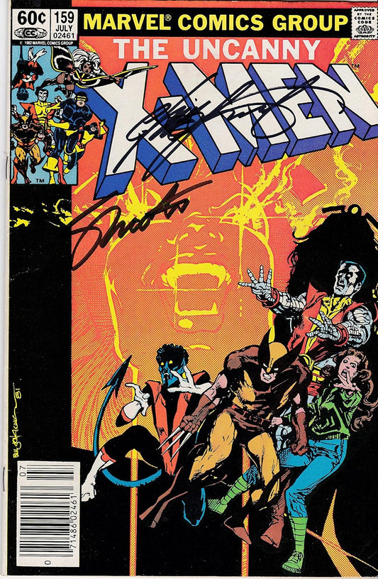 Autographed Uncanny X-Men #159 VF Signed Jim Shooter and Chris Claremont