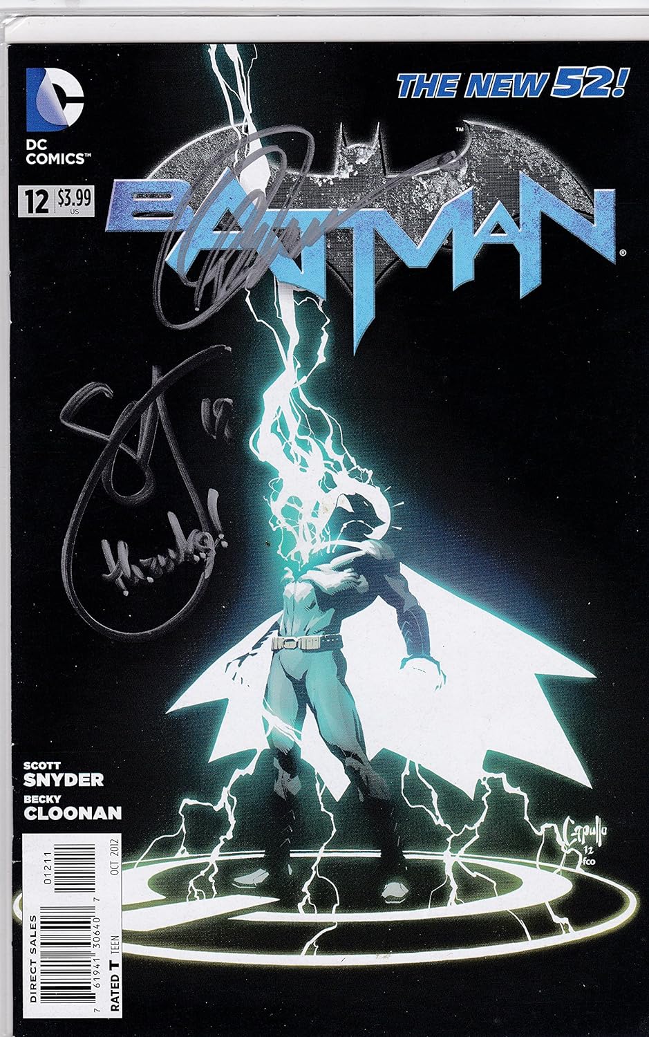 Autographed Batman New 52 #26 NM Signed Scott Snyder Greg Capullo