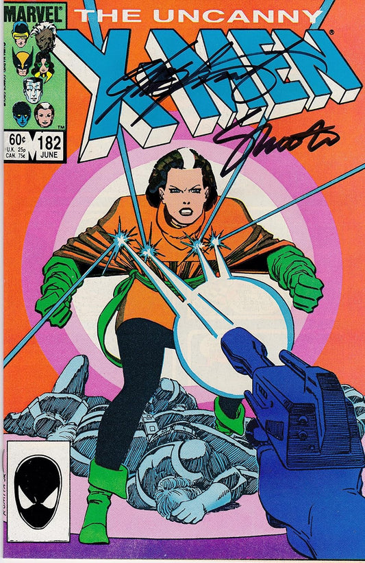 Autographed Uncanny X-Men #182 NM Signed Jim Shooter and Chris Claremont