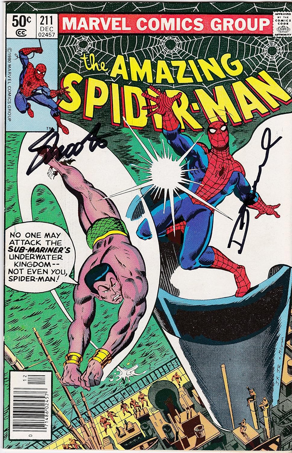 Signed 2x Amazing Spider-Man #211 Jim Shooter Denny O'Neil