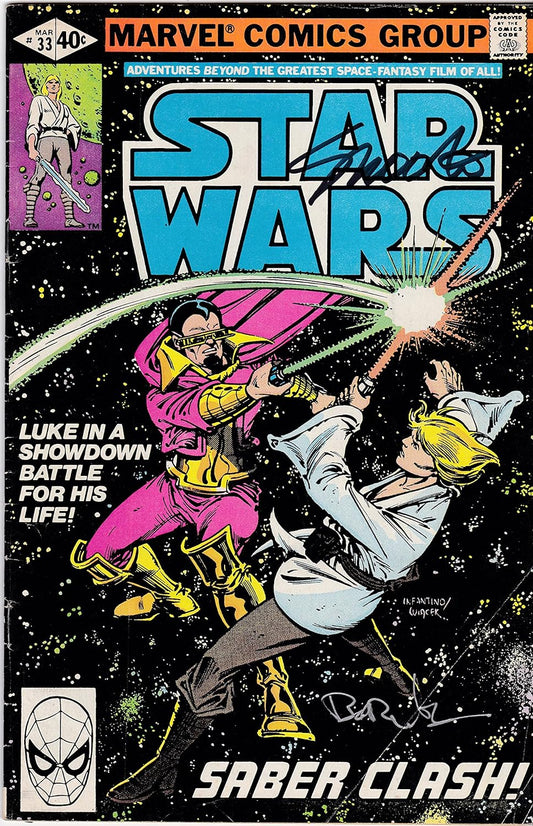 Signed 2x Marvel Star Wars #33 Jim Shooter Bob Wiacek VERY FINE VF