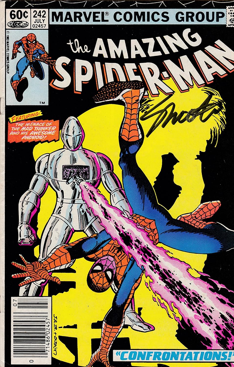 Signed Amazing Spider-Man #242 Jim Shooter VF