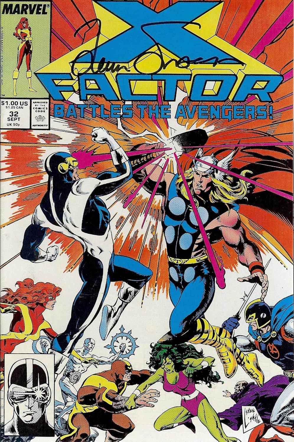 Autograph X-Factor #32 VF Signed by Louise Simonson