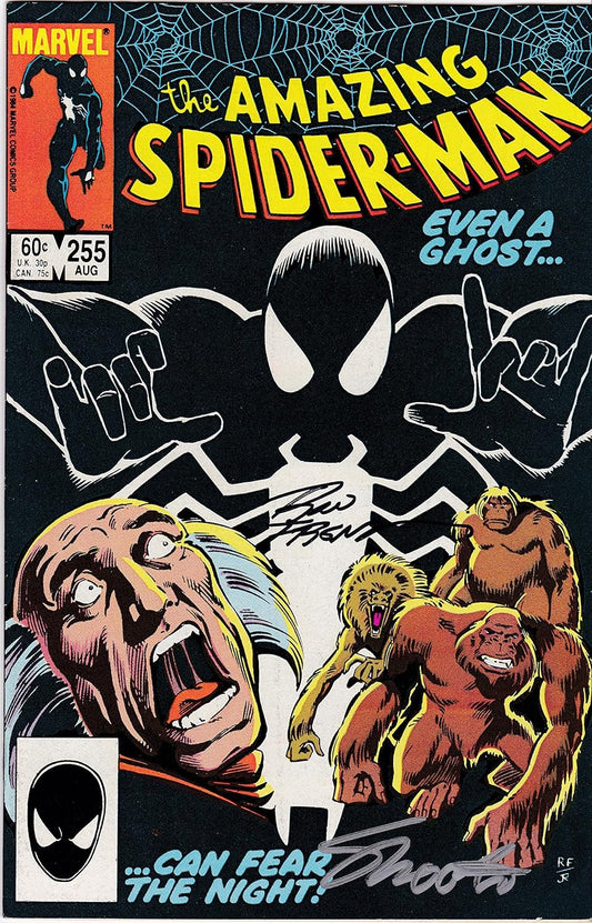 Signed 2x Amazing Spider-Man #253 Jim Shooter Ron Frenz VF