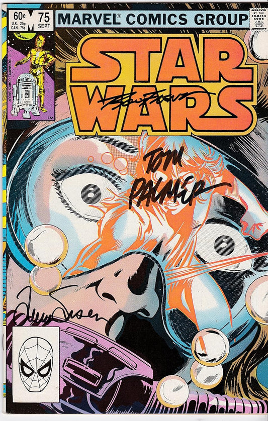 Autographed Marvel Star Wars #75 VF/NM Signed 3x by Ron Frenz, Tom Palmer and Louise Simonson