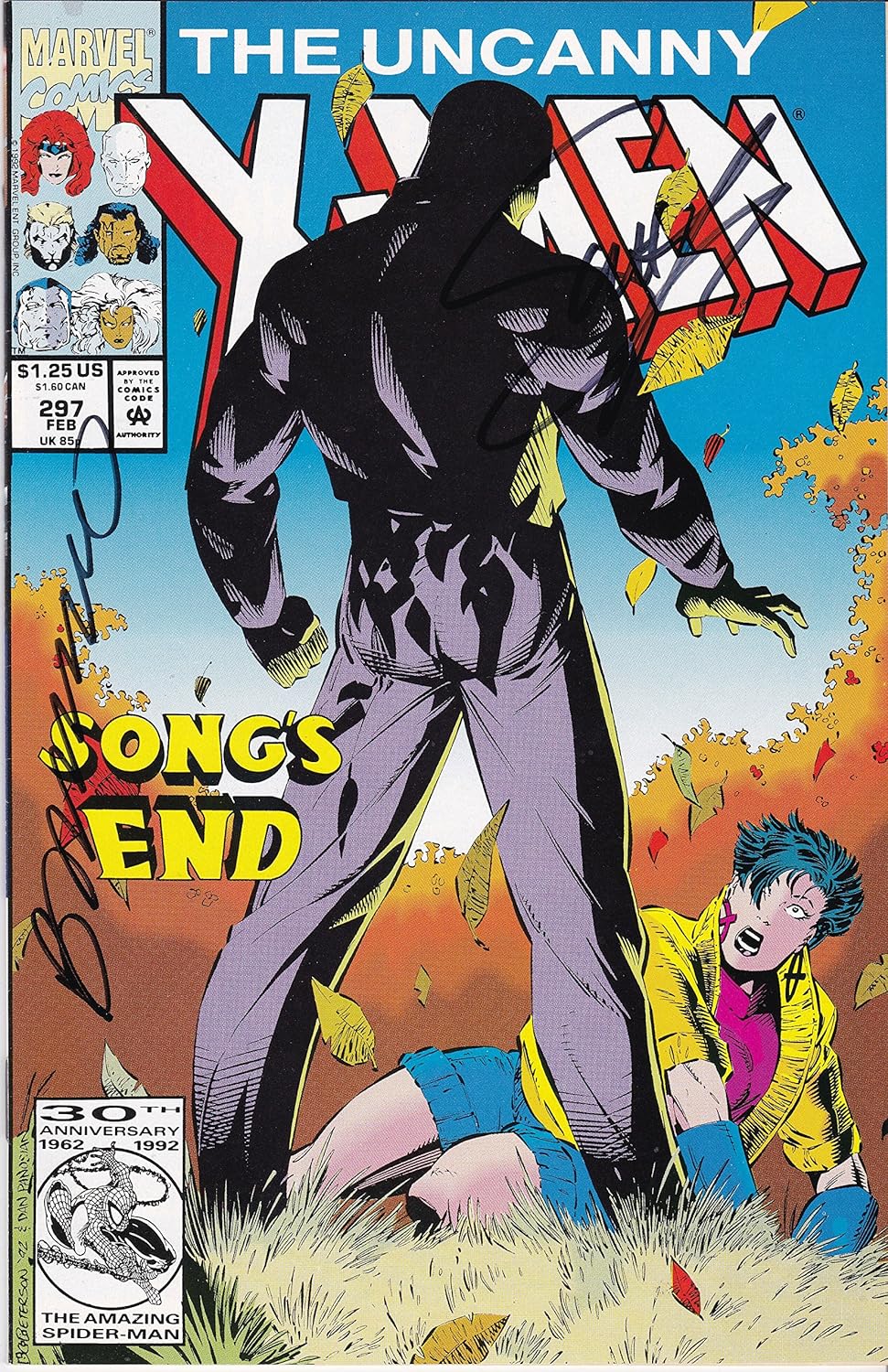 Autographed Uncanny X-Men #319 NM Signed Scott Lobdell and Brandon Peterson