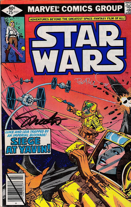 Signed 2x Marvel Star Wars #25 Jim Shooter Bob Wiacek VERY FINE/NM