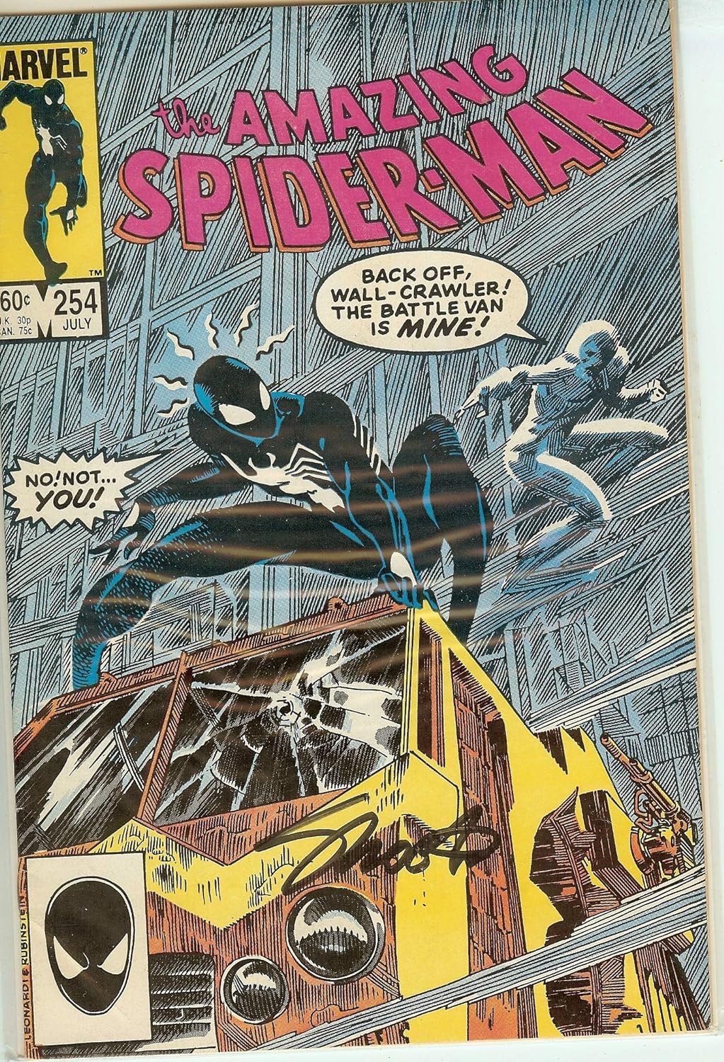 Amazing Spider-Man #254 Signed by Jim Shooter NM Comic