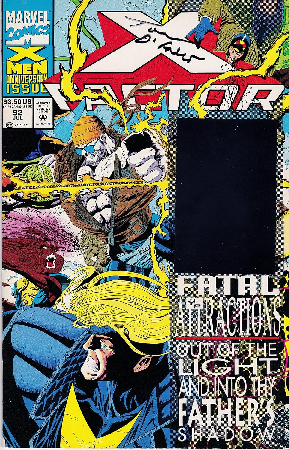 Autographed X-Factor #92 NM Signed Tom Defalco