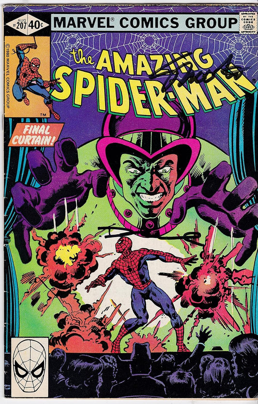 Signed 2x Amazing Spider-Man #207 Jim Shooter Denny O'Neil VF