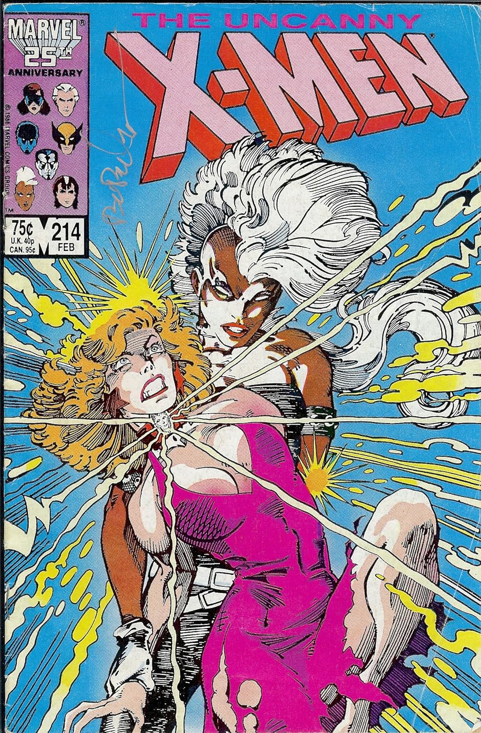 Autograph Uncanny X-Men #214 FINE Signed by Bob Wiacek