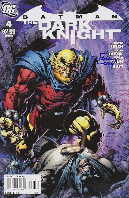 Autographed Batman Dark Knight #4 Signed by David Finch VF/NM