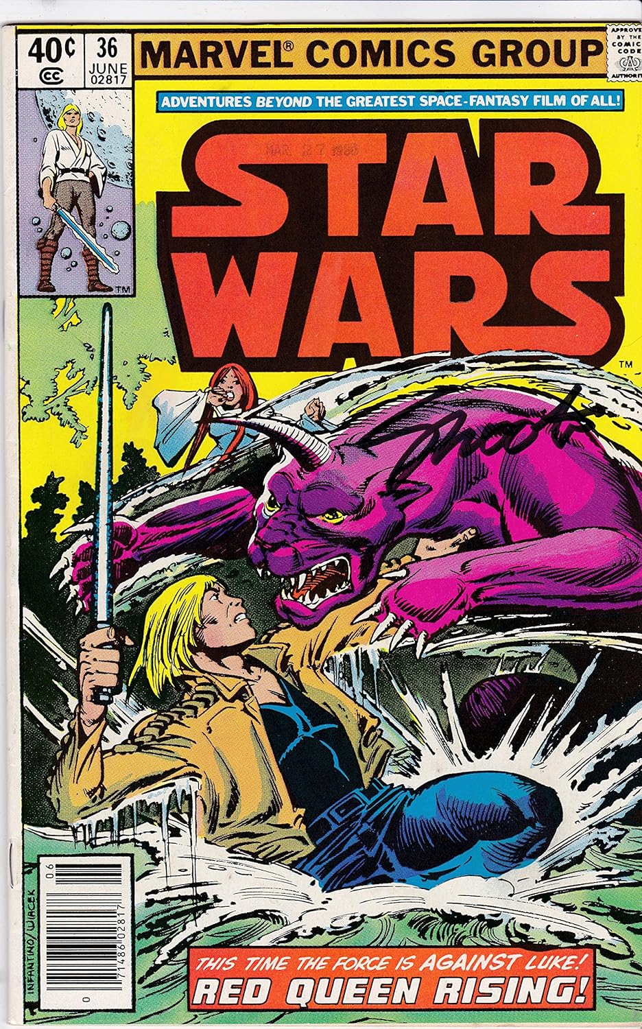 Signed Marvel Star Wars #36 Jim Shooter VERY FINE