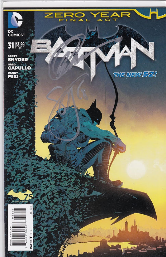 Autographed Batman New 52 #31 NM Signed Scott Snyder Greg Capullo