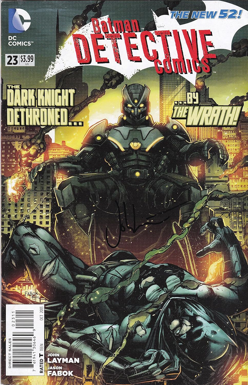 Autographed Batman 52 Detective #23 Signed John Layman