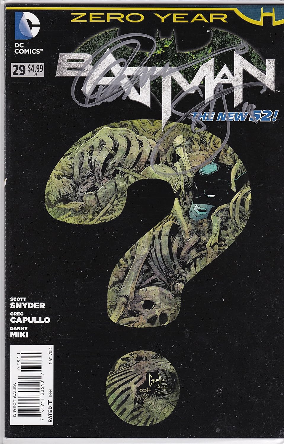 Autographed Batman New 52 #29 NM Signed Scott Snyder Greg Capullo