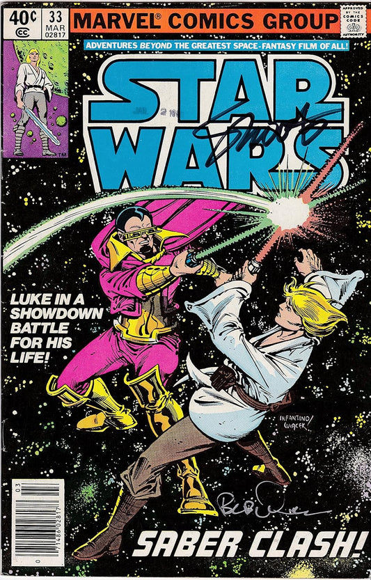 Signed 2x Marvel Star Wars #33 Jim Shooter Bob Wiacek VERY FINE