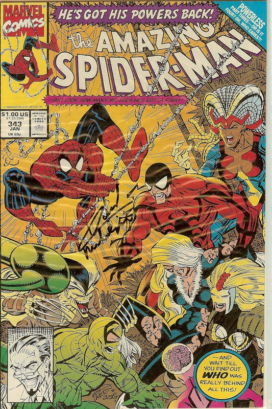 Amazing Spider-Man #339 NM Signed by David Michelinie