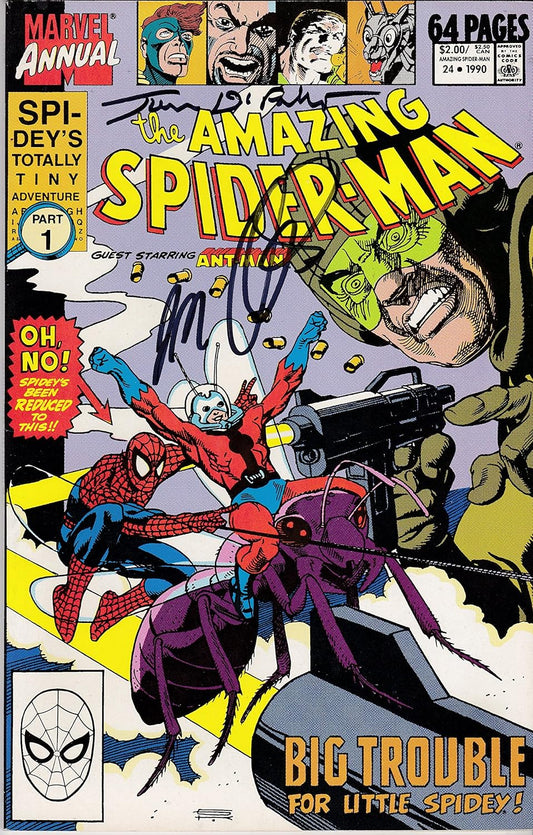 Autographed Amazing Spider-Man #24 Annual 64 Pages NM Signed JM DeMatteis Tom Defalco