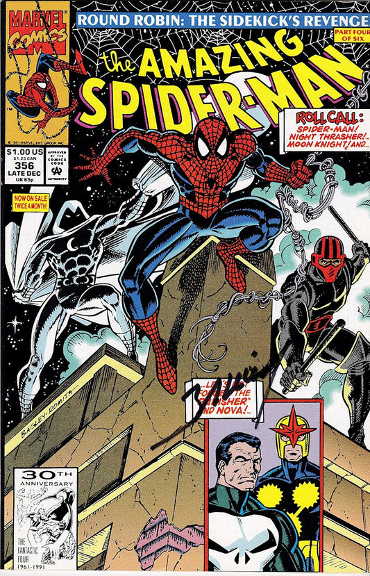 Autographed Amazing Spider-Man #356 Signed Mark Bagley VF