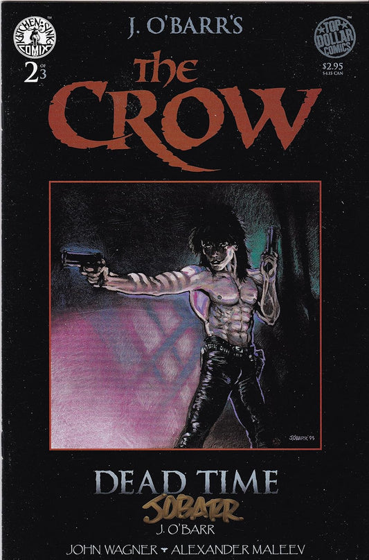 Autographed The Crow Dead Time #2 Signed James O'Barr VF/NM