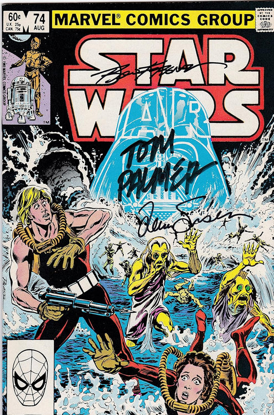 Autographed Marvel Star Wars #74 VF/NM Signed 3x by Tom Palmer, Ron Frenz and Louise Simonson