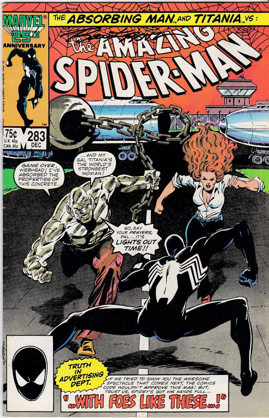 Amazing Spider-Man #283 VF Signed by Ron Frenz