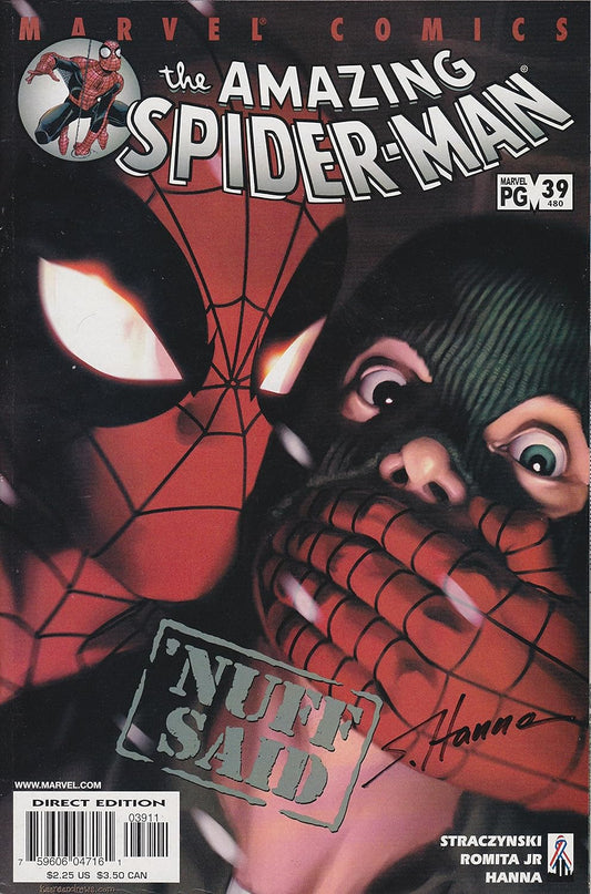 Autographed Amazing Spider-Man #39 Signed by Scott Hanna VF/NM