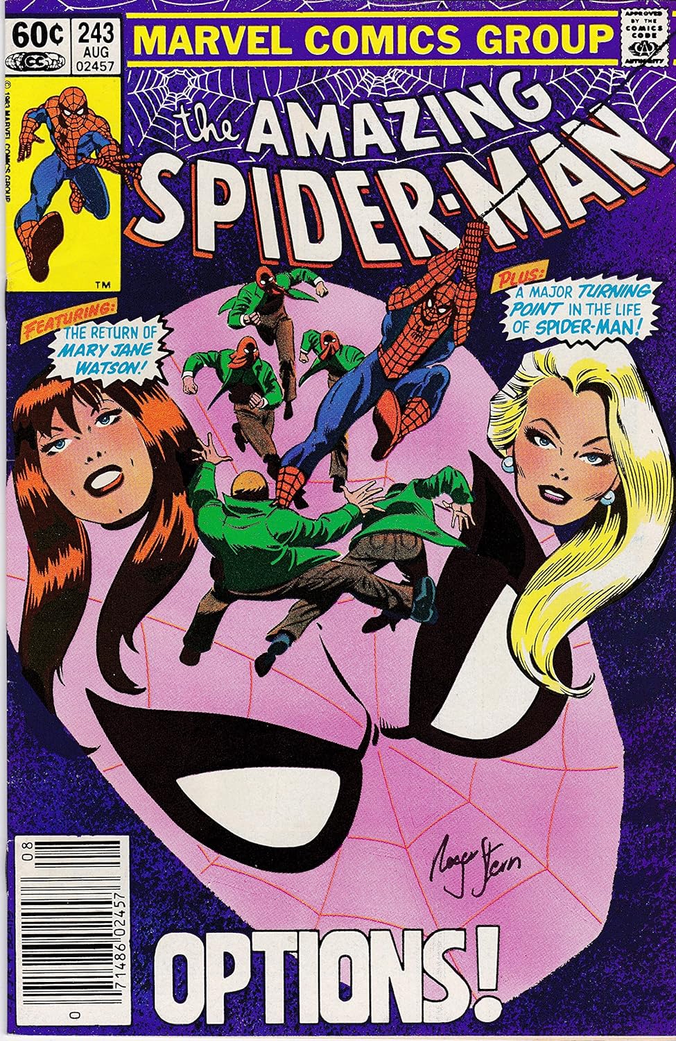 Autographed Amazing Spider-man #243 Signed Roger Stern VF/NM