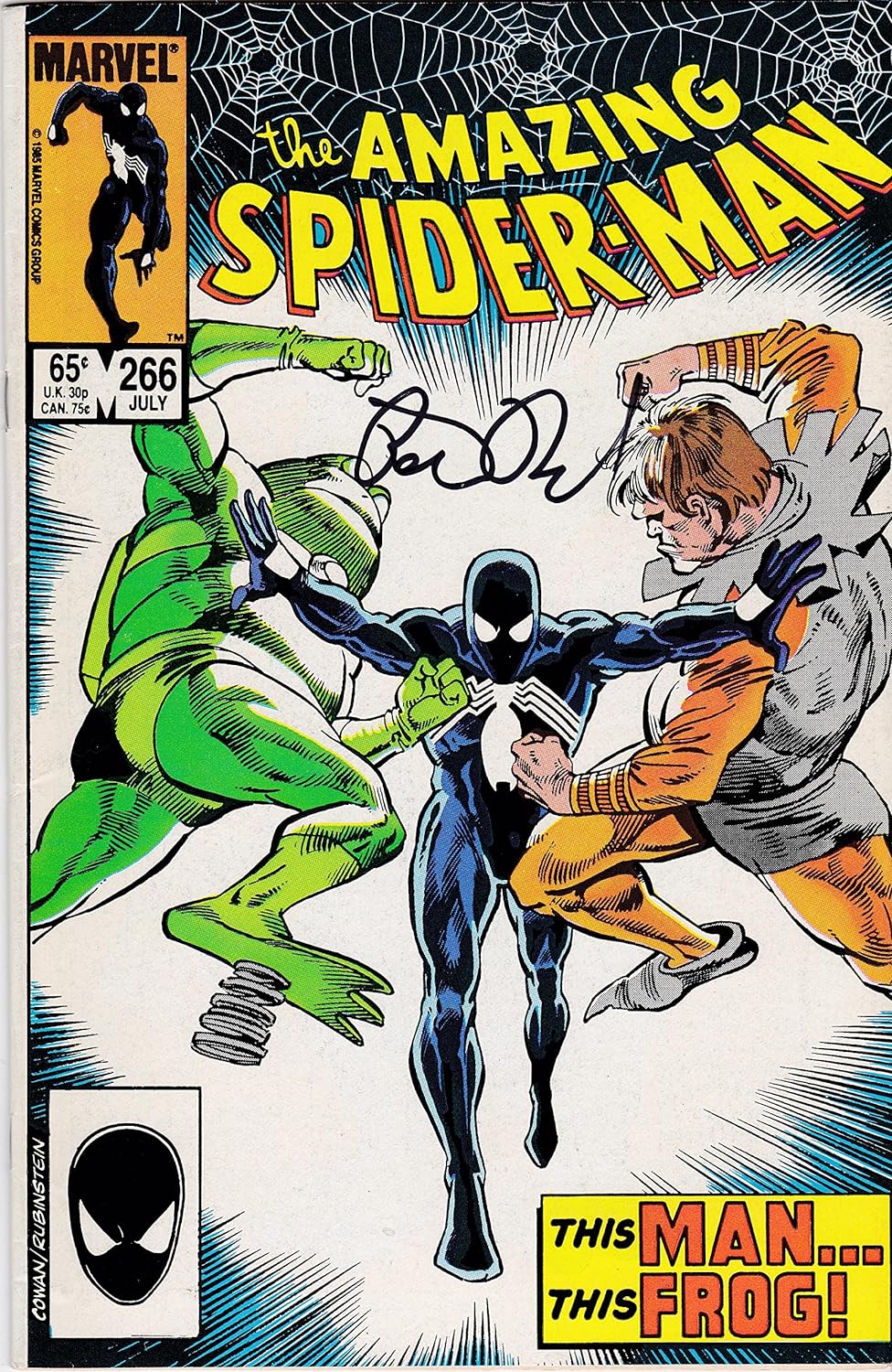 Autographed Amazing Spider-man #266 Signed Peter David VF