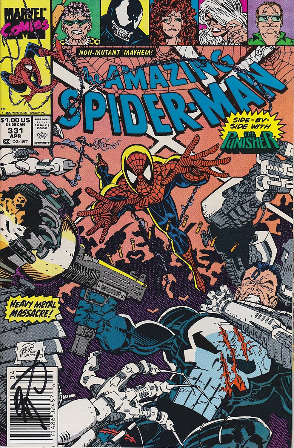 Autographed Amazing Spider-Man #331 Signed by Erik Larsen NM